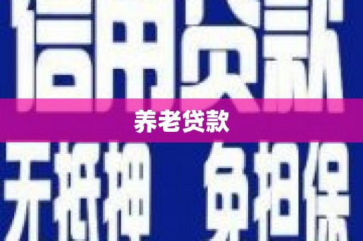 五结养老贷款